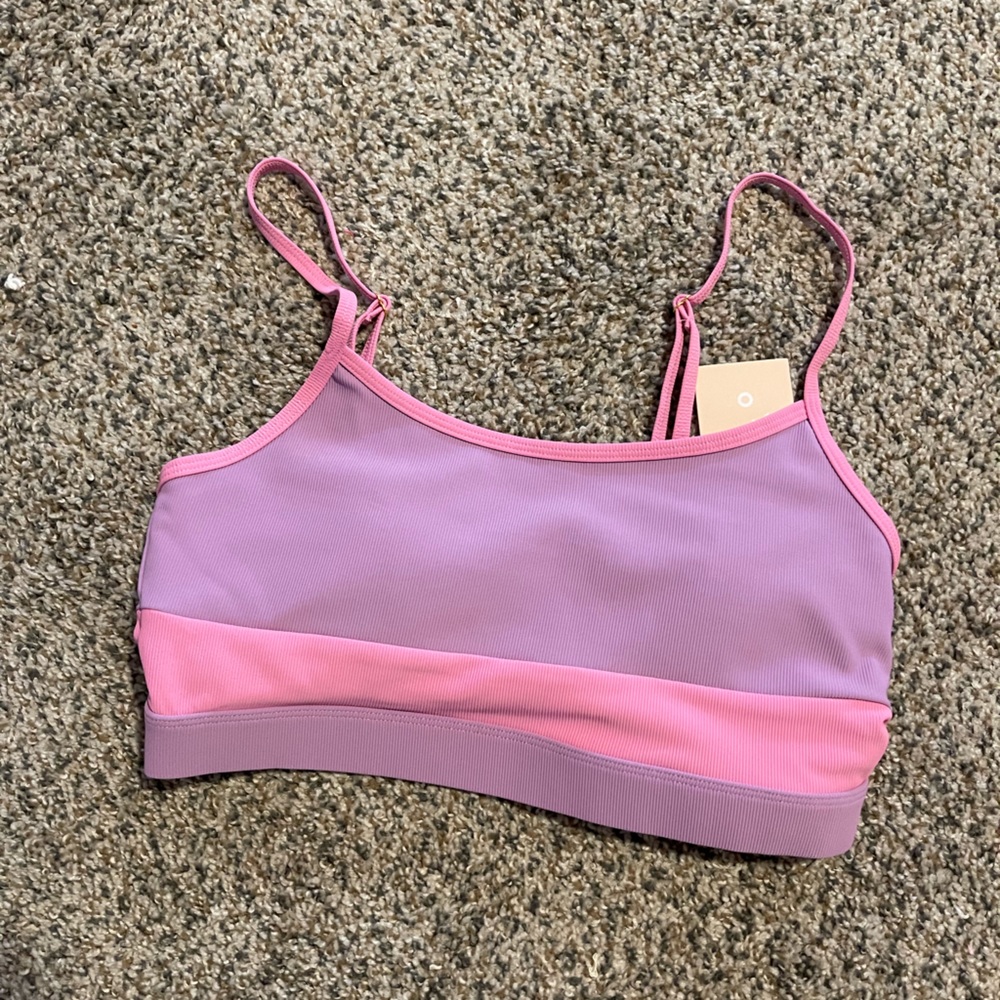 NWT Wilo purple pink kawaii sports bra size large activewear